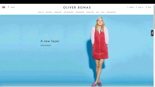 Oliver Bonas Website
