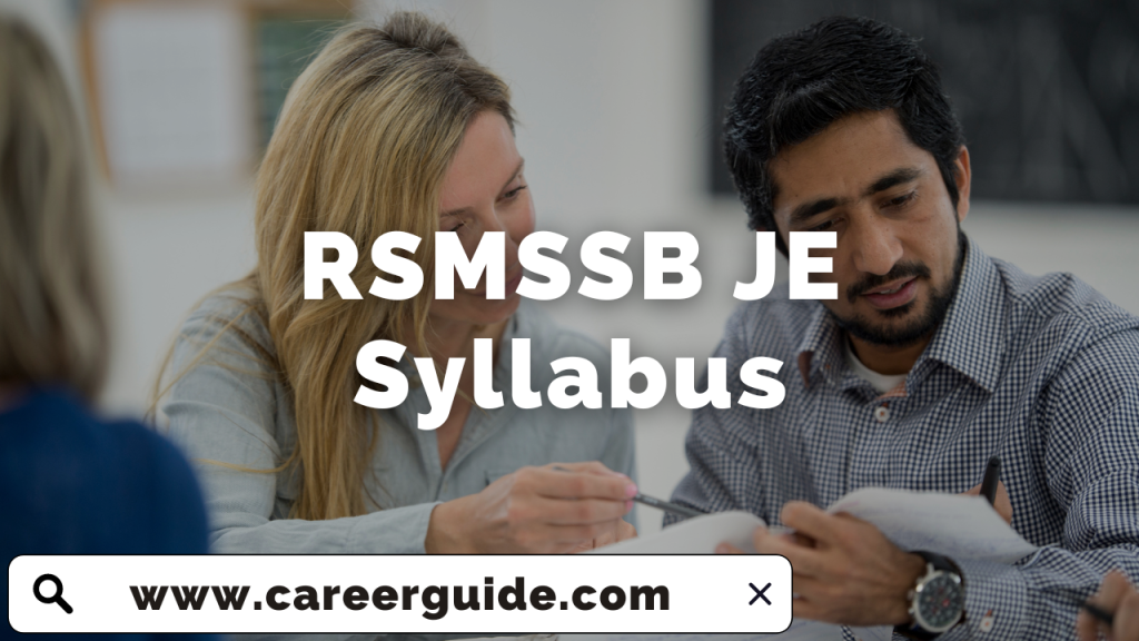 RSMSSB JE Syllabus