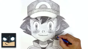 How To Draw Ash Ketchum Pokemon Sketch Sunday