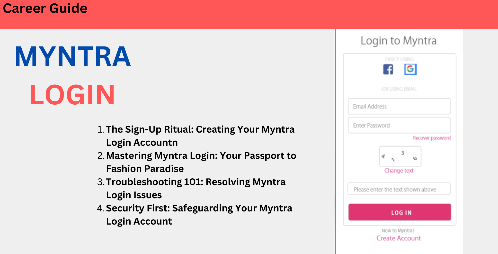Myntra Login CareerGuide