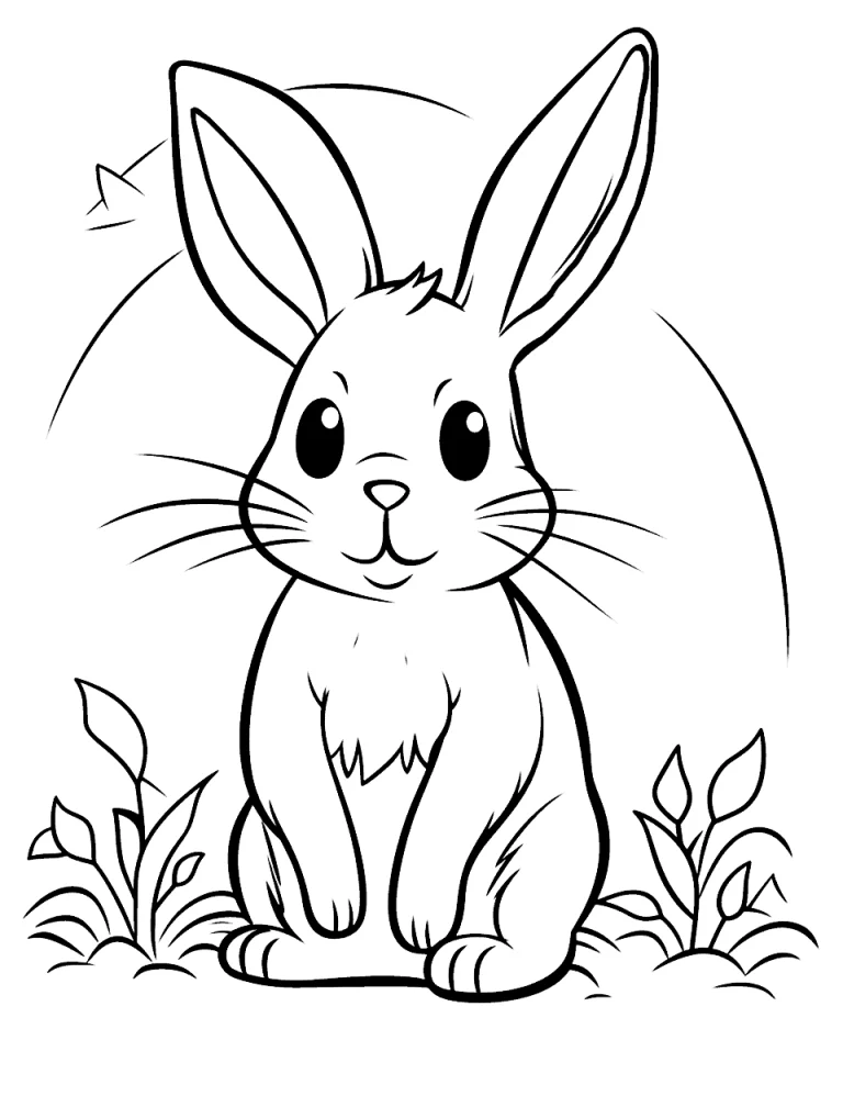 Bunny Coloring Pages 9