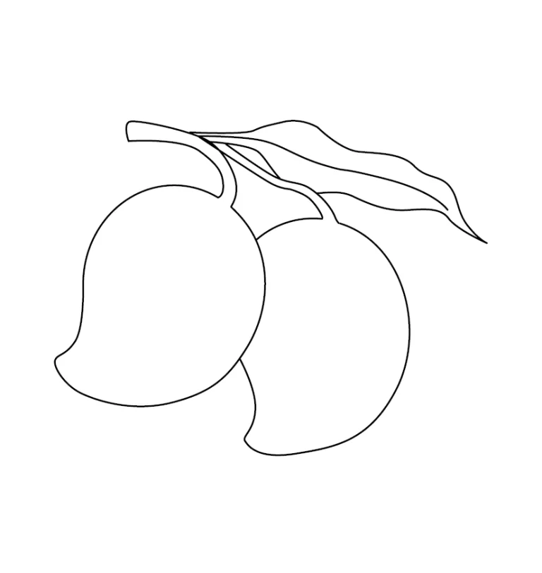 06 Mango Colouring Page For Kids