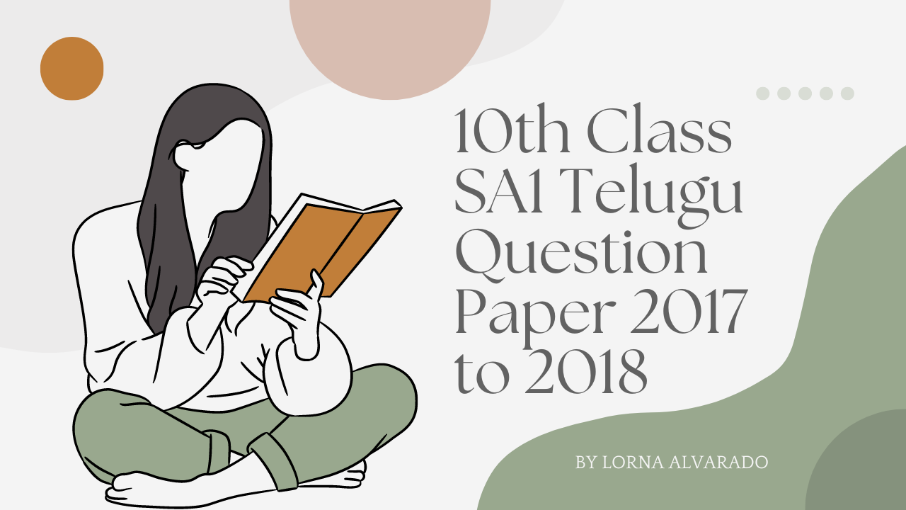 10th Class Sa1 Telugu Question Paper 2017 To 2018