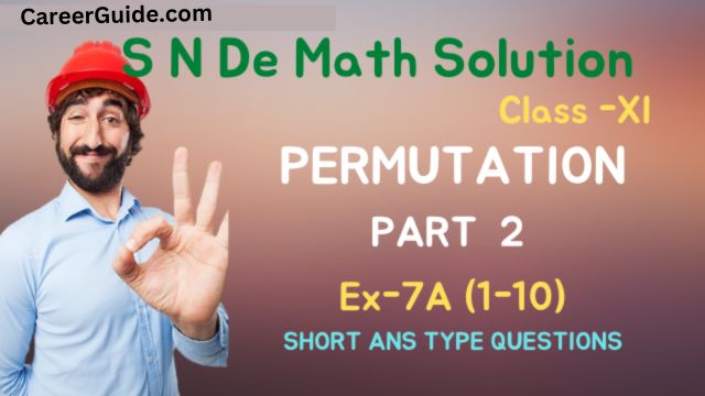 Sn Dey Mathematics Trigonometry Solutions Class 11