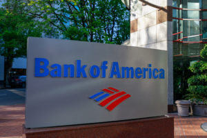 Portland, Oregon, Usa April 27, 2018 : Bank Of America In Downtown Portland