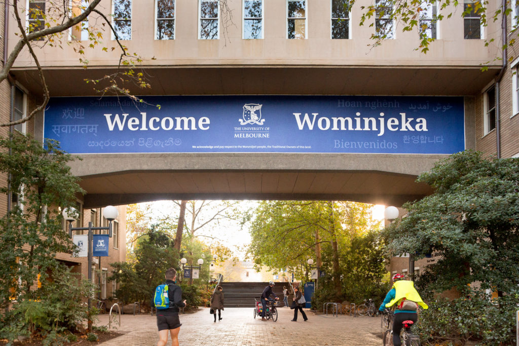 University Welcome Sign