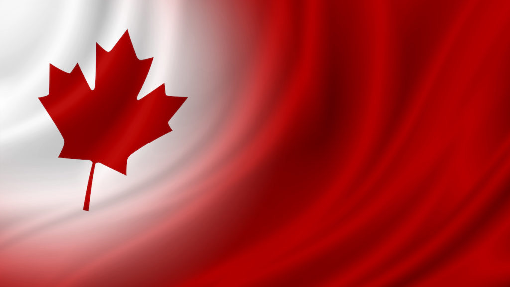 Canada Day Banner Background Design Of Flag With Copy Space