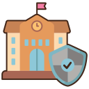 External Campus Security Guard Flaticons Lineal Color Flat Icons 2