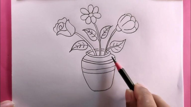 Flower Pot Drawing5
