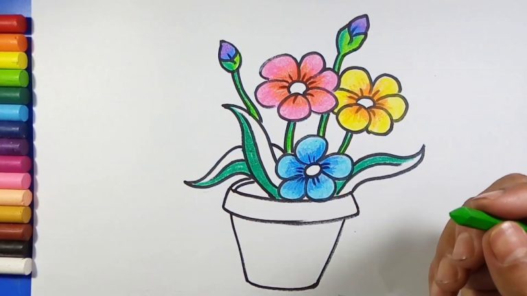 Flower Pot Drawing8