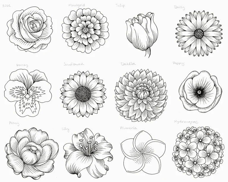 How to Draw a Flower Bouquet - Really Easy Drawing Tutorial