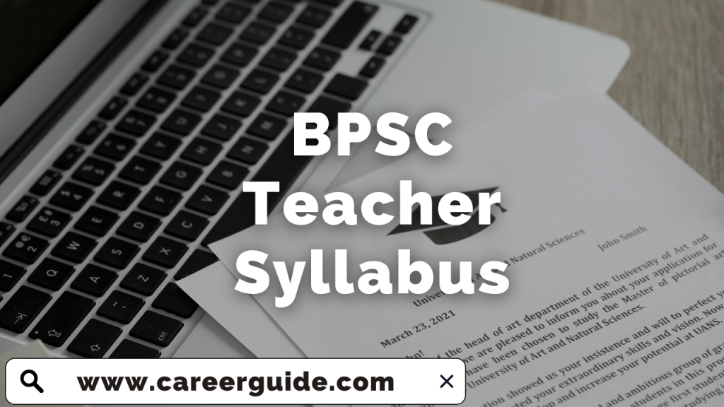 BPSC Teacher Syllabus