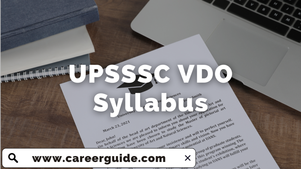 UPSSSC VDO Syllabus