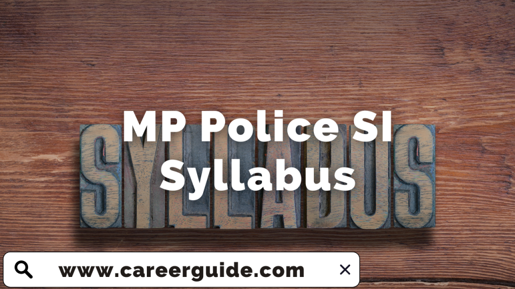 MP Police SI Syllabus