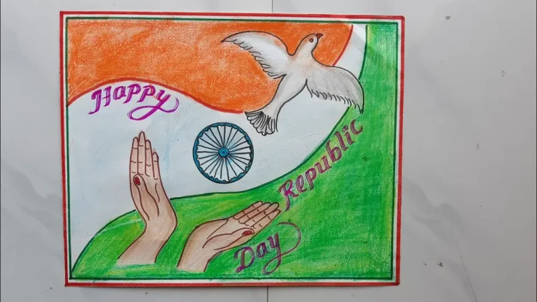 Republic day drawing along with peacoack​ - Brainly.in
