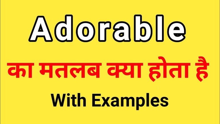 adorable-meaning-in-hindi-careerguide