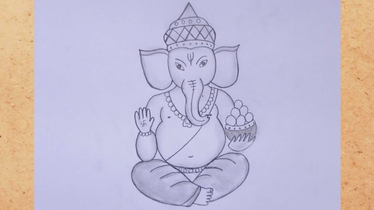 Lord Ganesha Kids DrawingSimpleline Art Coloring Page Stock Illustration -  Illustration of poster, indian: 281394249