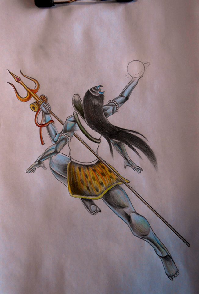 Free Vector | Lord shiva indian god of hindu for maha shivratri card  background