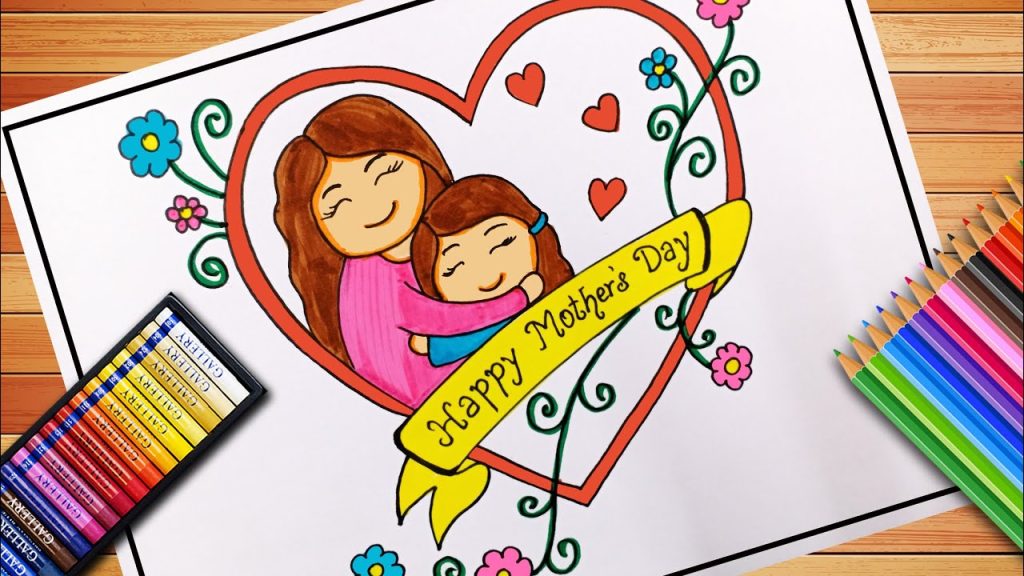 Mother's Day special drawing | Modern art canvas painting, Art drawings for  kids, Book art drawings