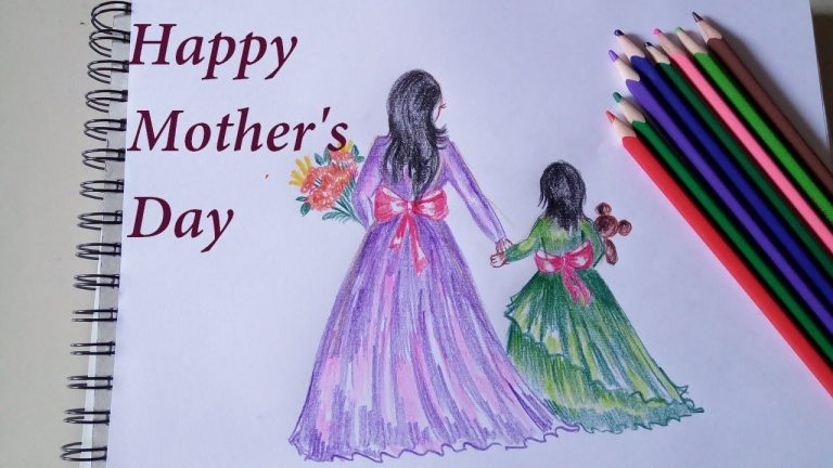 Hand drawn mother's day children drawing Template | PosterMyWall