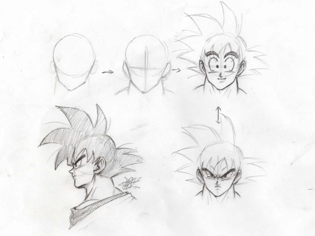 How to Draw Son Goku from Dragon Ball Z Step by Step Drawing Tutorial | How  to Draw Step by Step Drawing Tutorials