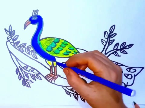 Peacock Drawing Very Easy From Number 2 | How To Draw Peacock | Number  Drawing | - YouTube