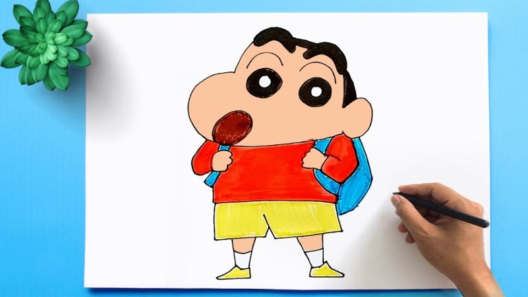 How to draw SHINCHAN with SHIRO - Step by step || Easy Shinchan Drawing -  YouTube