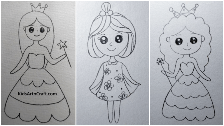 Simple Girl Drawing Ideas For Kids