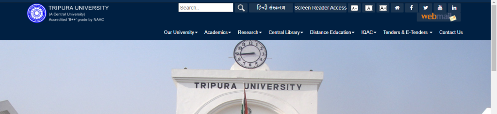 Regular Faculty Positions in Tripura University, India