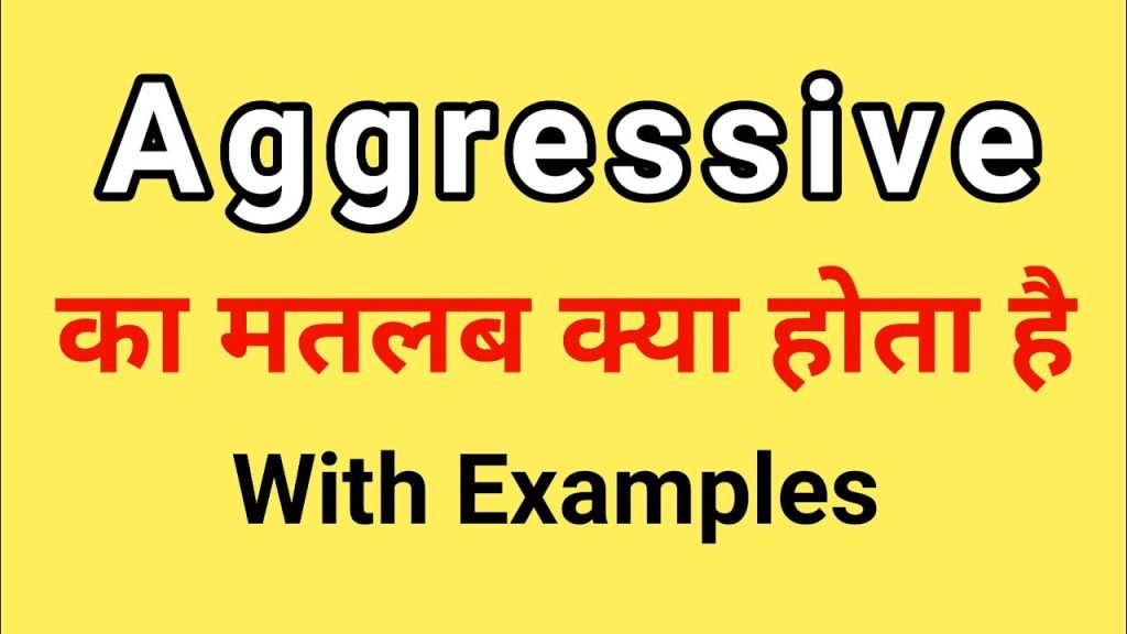 Aggressive Meaning In Hindi