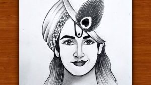 Easy Krishna Drawing1