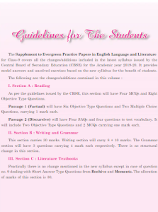 Evergreen Practice Paper Class 9 Solutions:PDF,Result,Notification