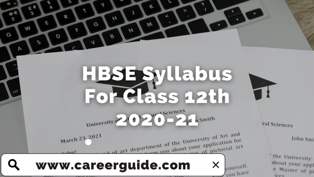 HBSE Syllabus For Class 12th 2020-21