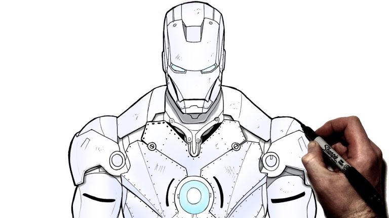 How To Draw Iron Man Easy, Step by Step, Drawing Guide, by Dawn - DragoArt