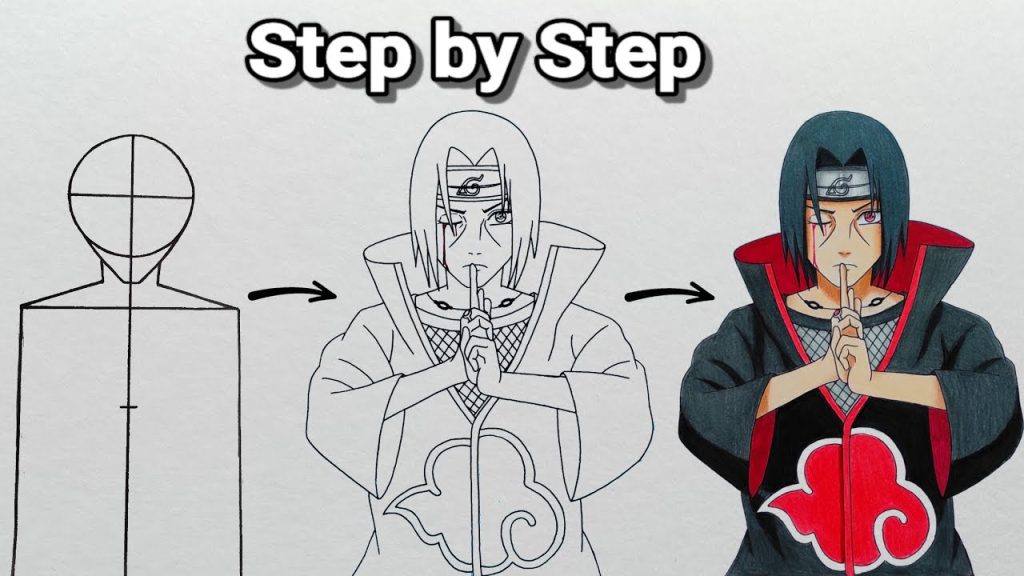 How To Draw Itachi Uchiha, Step by Step, Drawing Guide, by Dawn - DragoArt