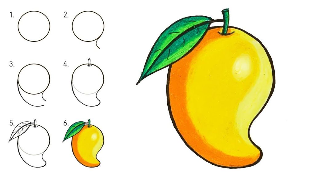 How to draw Mango 🥭 | How to draw Mango 🥭 #sketchbook #pencildrawing #draw  #pencilart #digitalcreator #satisfying #drawing #drawingsketch #sketching  #drawingtutorial #fruit | By Sharmin Drawing Creator | But you can't keep