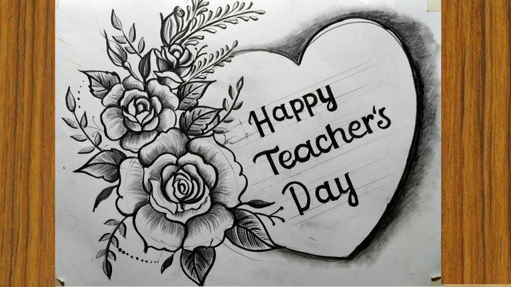 Happy teachers day hand drawn brush pen lettering Vector Image