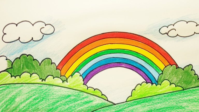 Hand Drawn Rainbow Stock Illustration - Download Image Now - Child's Drawing,  Rainbow, Drawing - Activity - iStock