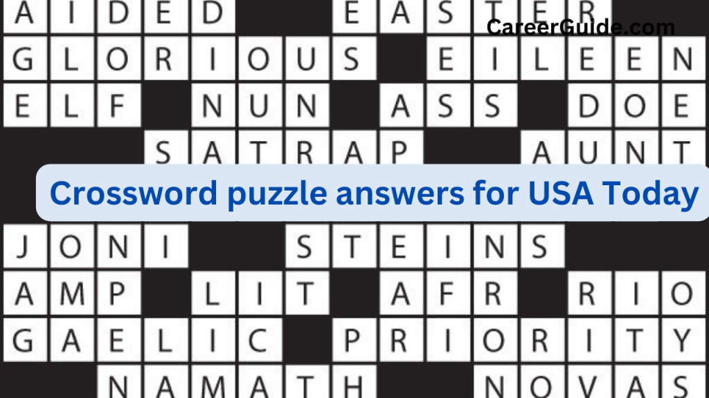 Crossword Puzzle Answers For Usa Today