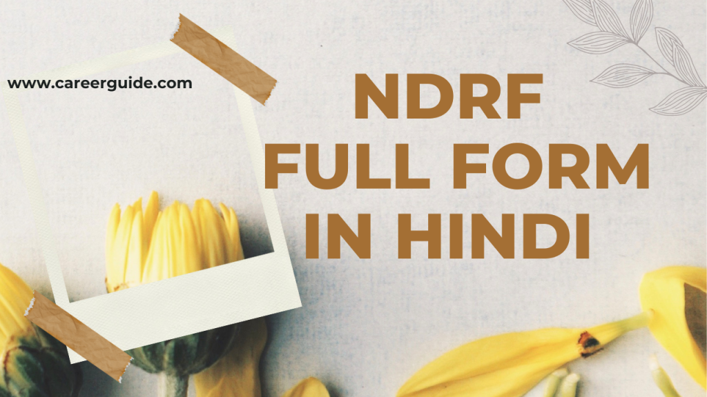 Ndrf Full Form In Hindi