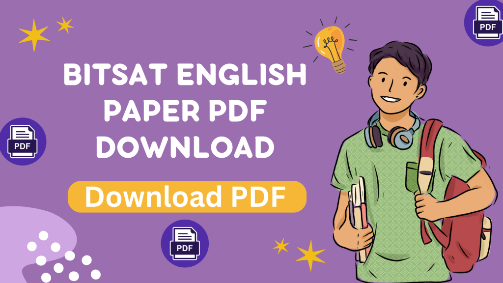 BITSAT English paper PDF Download